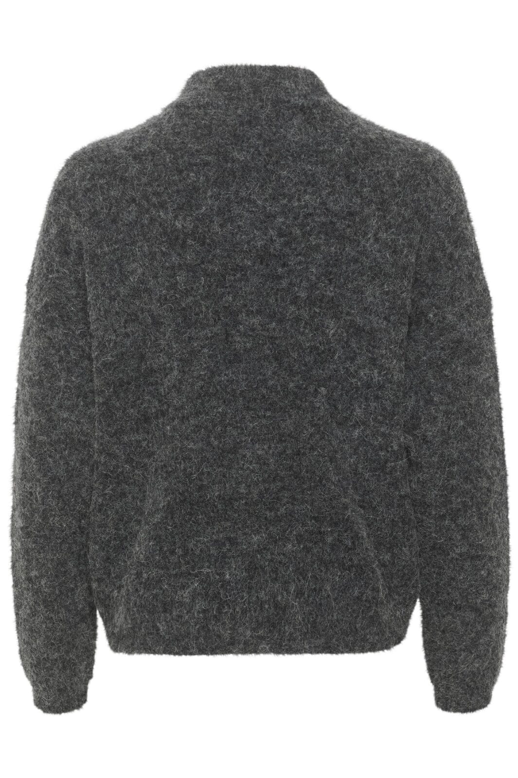 Gestuz - Alphagz Short Cardigan - 106286 Charcoal Melange - Image 3