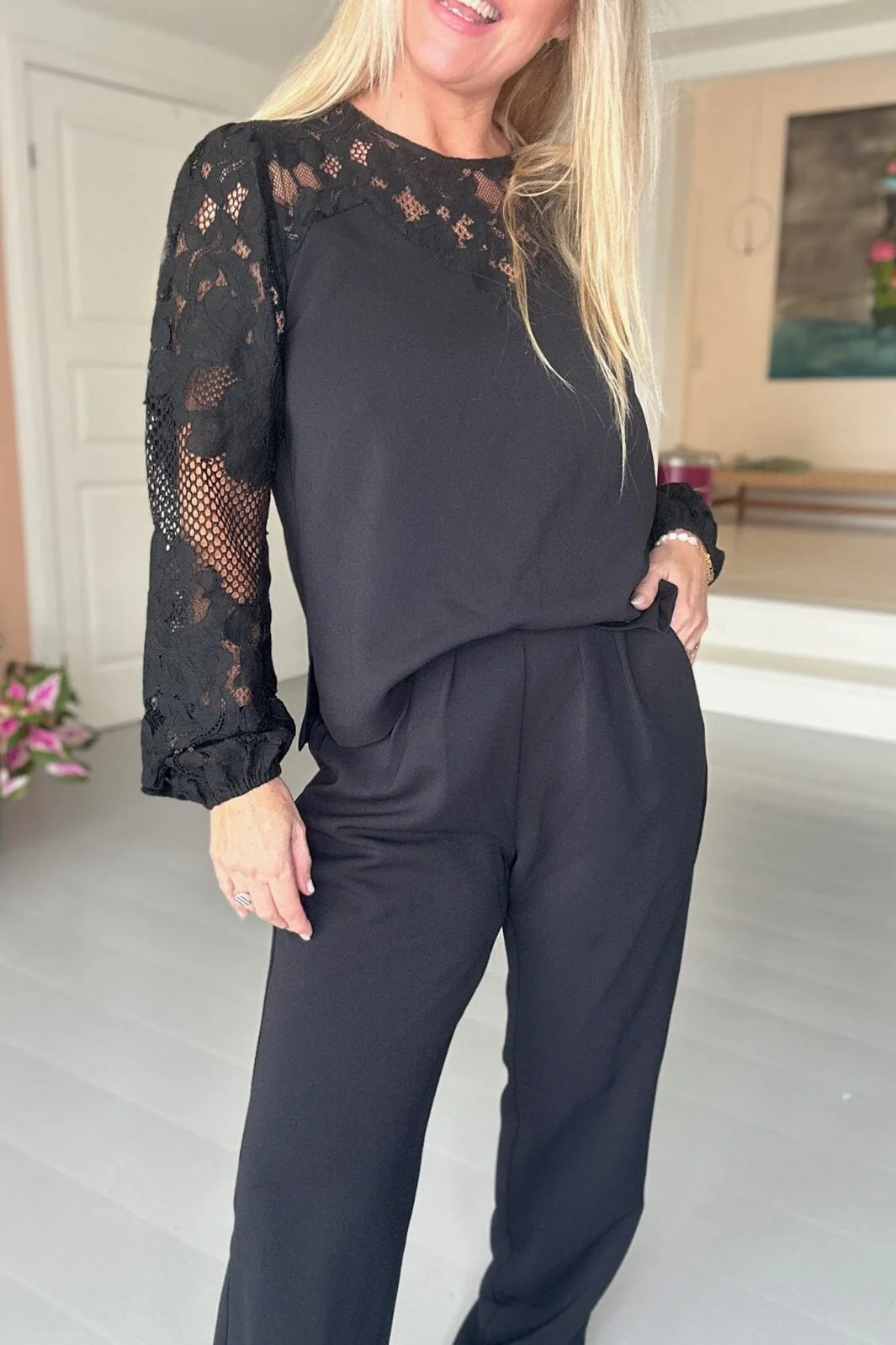 Neo Noir - Antonia Crepe Jumpsuit - Black - Image 5