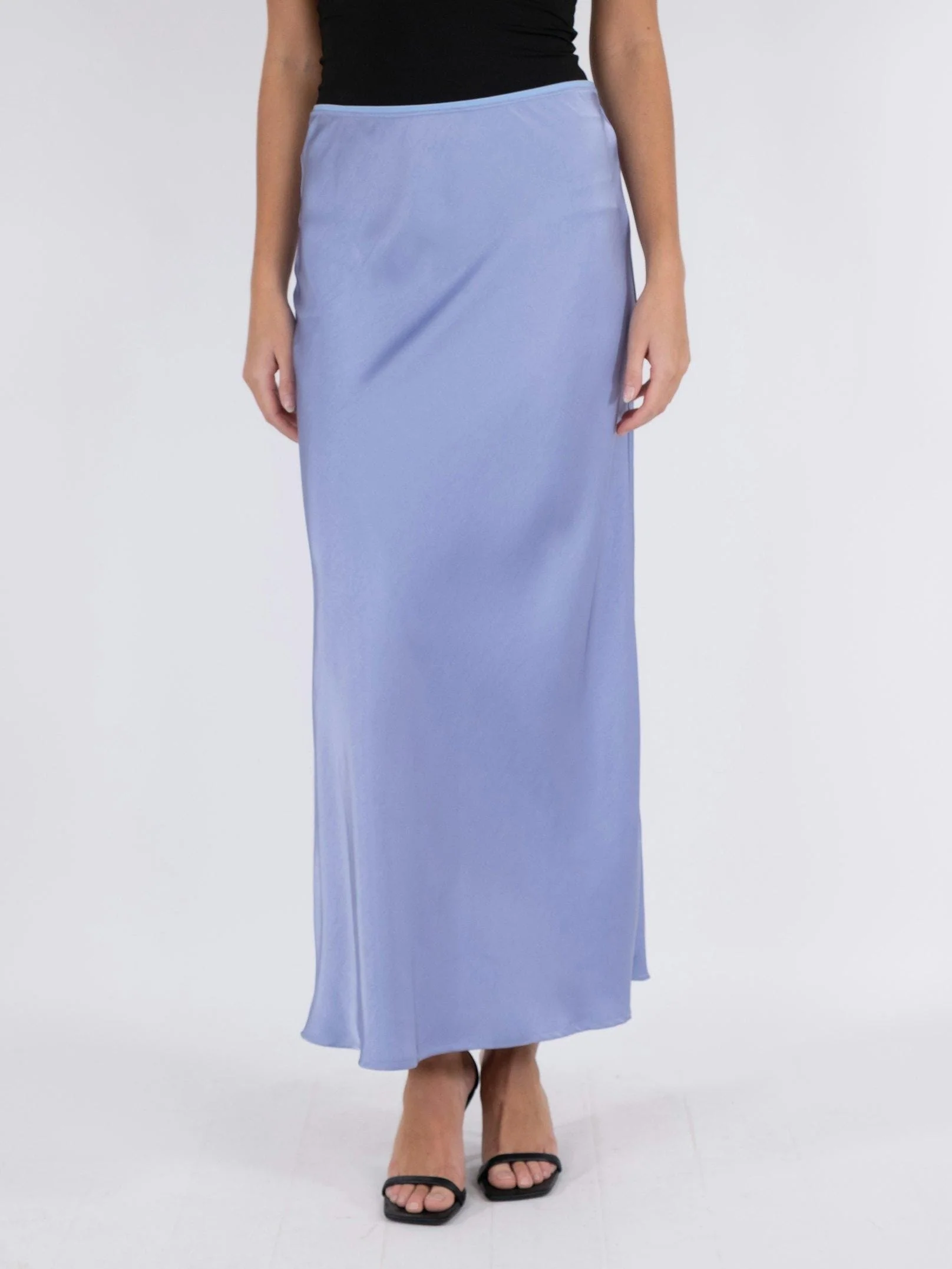 Neo Noir - Vicky Heavy Sateen Skirt - Lilac - Image 5