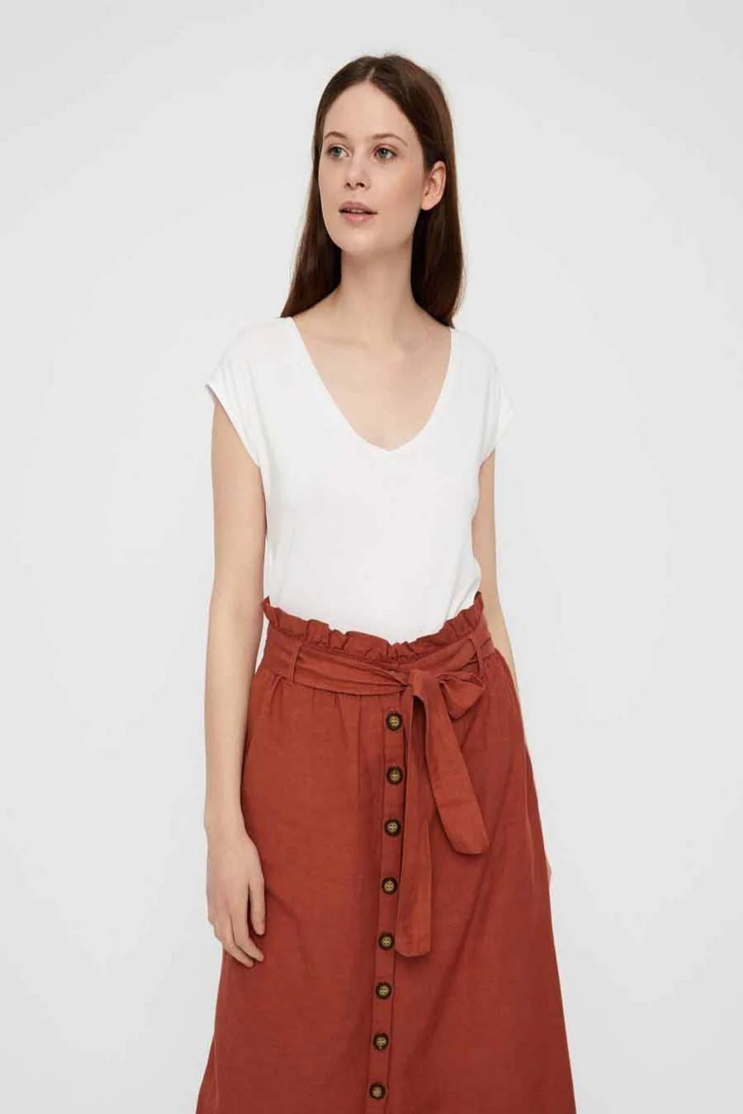 Pieces - Kamala Tee - Bright White - Image 4